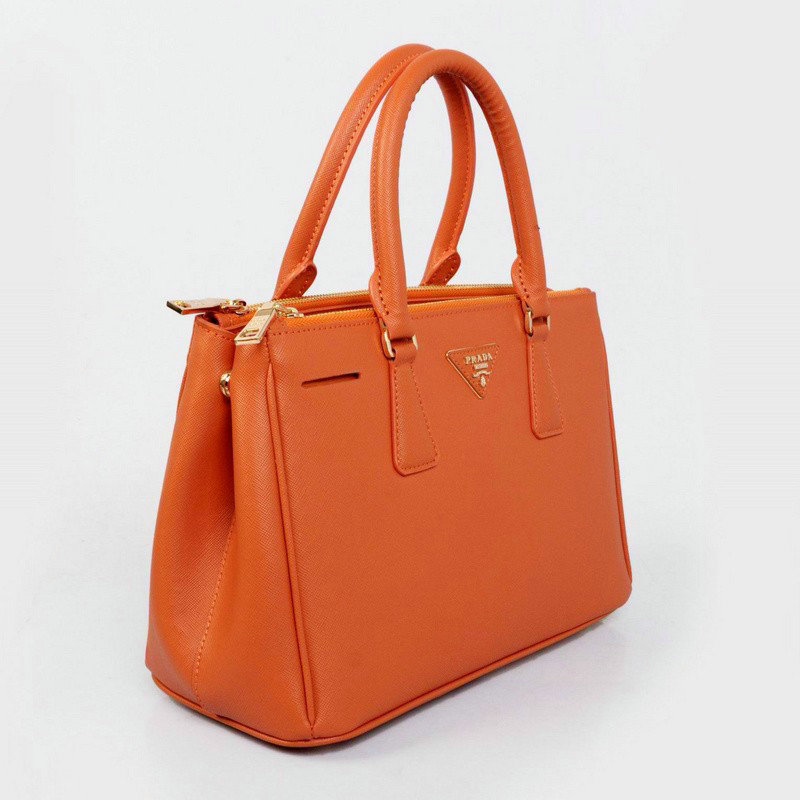 2014 Prada saffiano calfskin 33cm tote BN2274 orange on sale